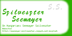 szilveszter seemayer business card